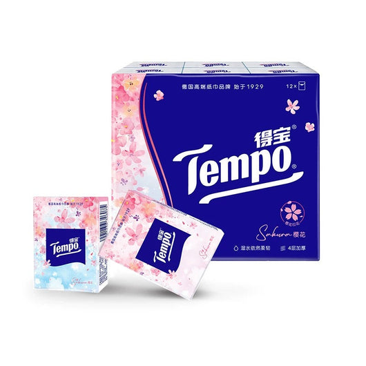 Tempo Mini Pocket Tissues 12 small packs Sakura flavor